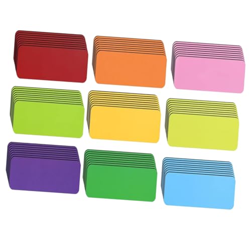NOLITOY 54 Stück Magnetische Namensschilder Teilig Bunte Beschreibbare Etiketten für Whiteboards Kühlschränke und Schließfächer Flexible und Abwischbare Magnete für Schule und Büro von NOLITOY