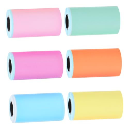 NOLITOY 6 Rollen Mini Thermopapier Selbstklebend für Mini Drucker Fotodruck Etiketten und Sticker Hochauflösendes Thermalpapier für Aufkleber Namensschilder DIY Projekte Farben NOLITOY 6 Rollen Mini Thermopapier Selbstklebend für Mini Drucker Fotodruck Etiketten und Sticker Hochauflösendes Thermalpapier für Aufkleber Namensschilder DIY Projekte Farben von NOLITOY