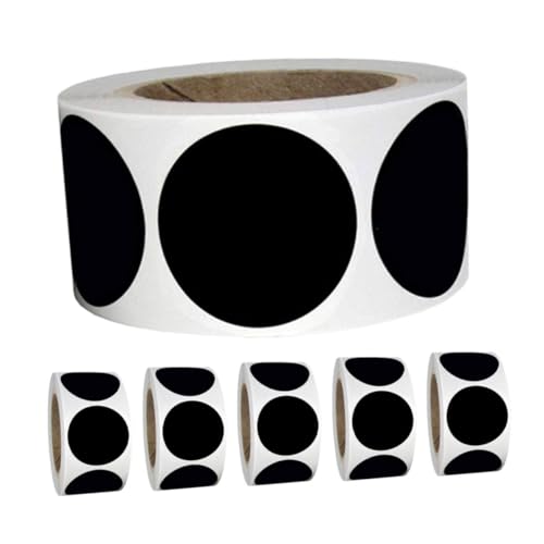 NOLITOY 6 Rollen Schwarze Runde PVC Aufkleber Wasserdichte Selbstklebende Etiketten Beschreibbare Runde Labels für Küche Büro Vielseitige Aufbewahrung und Organisation NOLITOY 6 Rollen Schwarze Runde PVC Aufkleber Wasserdichte Selbstklebende Etiketten Beschreibbare Runde Labels für Küche Büro Vielseitige Aufbewahrung und Organisation von NOLITOY