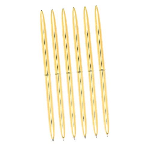 NOLITOY 6 Stück Metall Kugelschreiber Farbe Gold Schlanker Kugelschreiber Büro Schreiben Blaue Stifte Metall Doppelkugelschreiber Business Stift Kugelschreiber Glänzender NOLITOY 6 Stück Metall Kugelschreiber Farbe Gold Schlanker Kugelschreiber Büro Schreiben Blaue Stifte Metall Doppelkugelschreiber Business Stift Kugelschreiber Glänzender von NOLITOY