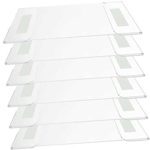NOLITOY 6 Stück Teiliges Acryl Preisdisplay Transparenter Tischaufsteller mit Stabilem Standfuß Klarer Sichtfensterhalter für Einzelhandel Theken und Tischnummerierung Vielseitig von NOLITOY