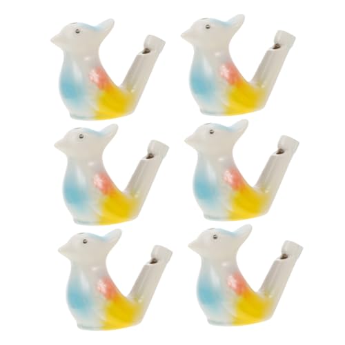 NOLITOY 6 Stück Teiliges Keramische Vogelpfeifen Bunte mit Lebensechtem Klang Kinderfreundliches Montessori Geeignet Zufällige Farbe Zufällige Farbe von NOLITOY