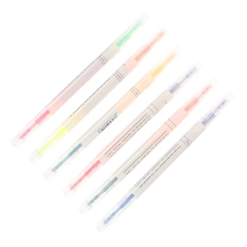 NOLITOY 6 Stück Teiliges Kleine Doppelseitige Textmarker Pastellfarben Ergonomische Studenten markierungsstifte für Präzises Hervorheben Notizen Journale Schule Büro Farbige Marker zum NOLITOY 6 Stück Teiliges Kleine Doppelseitige Textmarker Pastellfarben Ergonomische Studenten markierungsstifte für Präzises Hervorheben Notizen Journale Schule Büro Farbige Marker zum von NOLITOY