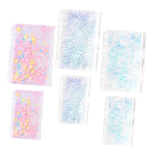 NOLITOY 6 Stück Teiliges Loseblatt Organizer Taschen mit Reißverschluss Extra Dicke Transparente Binder Aufbewahrungsbeutel für Stifte Karten und Bürobedarf Passend für Notizbücher von NOLITOY