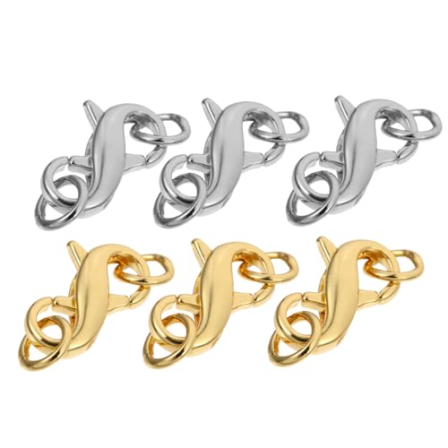 NOLITOY 6 Stück Teiliges Metall lobster karabiner Verschlüsse für DIY Schmuckherstellung Armband Halskette Verbindung Kleine Leichte Langlebige Schmuckverschlüsse in Gold und Silber NOLITOY 6 Stück Teiliges Metall lobster karabiner Verschlüsse für DIY Schmuckherstellung Armband Halskette Verbindung Kleine Leichte Langlebige Schmuckverschlüsse in Gold und Silber von NOLITOY
