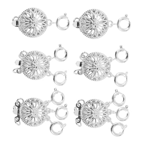 NOLITOY 6 Stück Teiliges Metallverschlüsse für Schmuck DIY Silberfarbene Layered Bracelet Buckles Rostfreie Verbindungselemente für Perlenarmbänder Einfach zu Befestigen Geeignet für NOLITOY 6 Stück Teiliges Metallverschlüsse für Schmuck DIY Silberfarbene Layered Bracelet Buckles Rostfreie Verbindungselemente für Perlenarmbänder Einfach zu Befestigen Geeignet für von NOLITOY