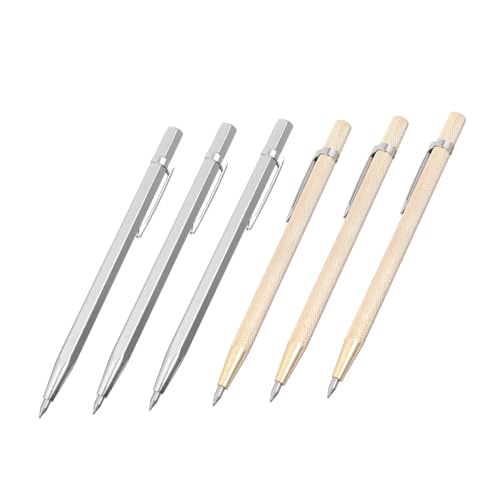 NOLITOY 6 Stück Teiliges Scribing Wolframkarbidspitze Langlebiges Gravurwerkzeug für Glas Metall Ergonomischer Rutschfester Griff Vielseitiger Ritzstift für Präzises Zufällige Farbe von NOLITOY