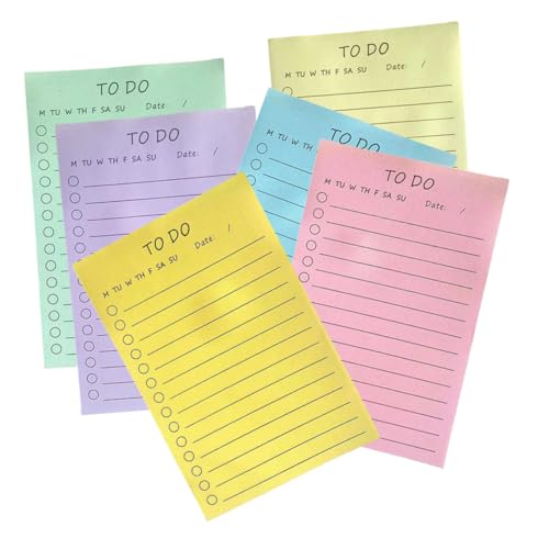 NOLITOY 6 Stück Teiliges Selbstklebender Memo Pads mit Farbigen Haftnotizen Abreißbare Kleine Notizblöcke mit Starkem Klebstoff für Schüler Büro und Schule Vielseitige Haftmarker für NOLITOY 6 Stück Teiliges Selbstklebender Memo Pads mit Farbigen Haftnotizen Abreißbare Kleine Notizblöcke mit Starkem Klebstoff für Schüler Büro und Schule Vielseitige Haftmarker für von NOLITOY