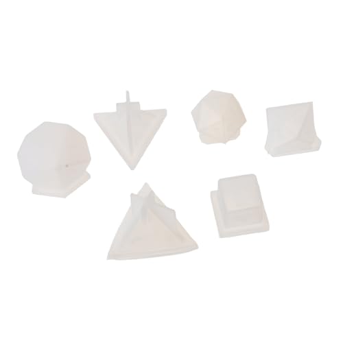 NOLITOY 6 Stück Teiliges Silikonwürfel Formset für DIY Epoxidharz Würfel Langlebige Wiederverwendbare Polyeder Gießform Kreative Bastelform für Spielwürfel Herstellung von NOLITOY