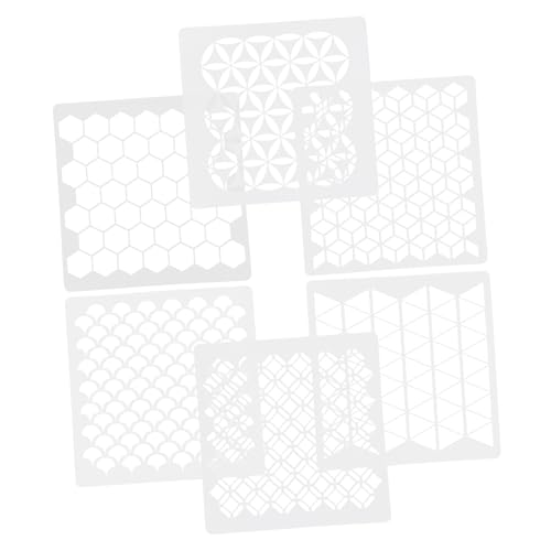 NOLITOY 6 Stück Teiliges Wandmalerei Schablonen für Geometrische Wandkunst Wiederverwendbare Malvorlagen Pet Einfach zu Bedienen für Wandgestaltung von NOLITOY
