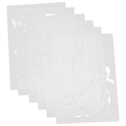 NOLITOY 6 Stück Wiederverwendbare Schablonen für Handdruck Diy Vorlage für Chinesische Neujahrsdeko Format für Festliche Frühlingscouplets und Basteln Schule und Zuhause von NOLITOY