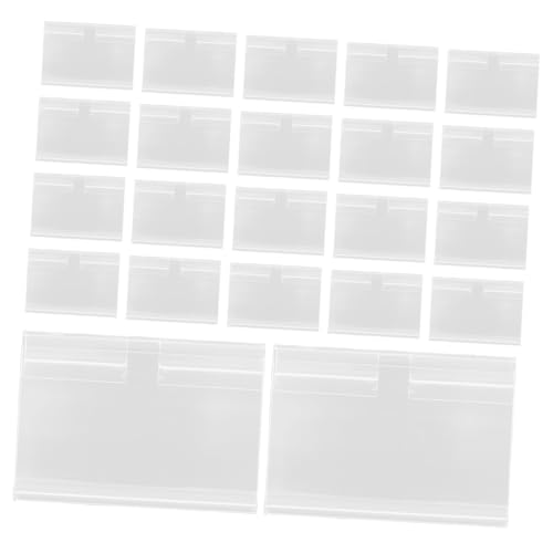 NOLITOY 60 Sätze Transparent PVC Etikettenhalter Kunststoff Clips für Supermarktregale Preisschilder Aufsteller Kristallklarer Halter für Warenetiketten und Regalbeschriftungen NOLITOY 60 Sätze Transparent PVC Etikettenhalter Kunststoff Clips für Supermarktregale Preisschilder Aufsteller Kristallklarer Halter für Warenetiketten und Regalbeschriftungen von NOLITOY