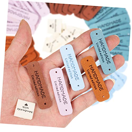 NOLITOY 60 Stück Handmade Labels zum Annähen Leder und Stoffetiketten Geprägte DIY Zubehör für Kleidung Taschen Schuhe Hüte Vielseitige Dekoration und Geschenkset NOLITOY 60 Stück Handmade Labels zum Annähen Leder und Stoffetiketten Geprägte DIY Zubehör für Kleidung Taschen Schuhe Hüte Vielseitige Dekoration und Geschenkset von NOLITOY