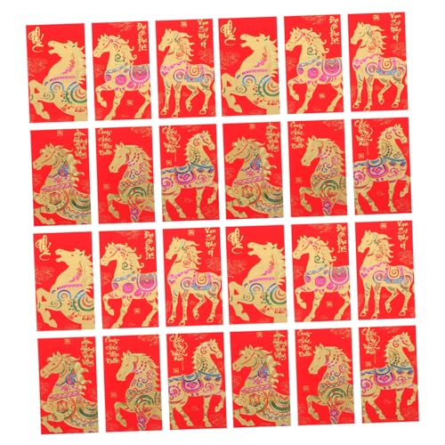 NOLITOY 60 Stück Rote Umschläge Chinesischen Neujahr, Rote Päckchen, 2026 Jahr Des Pferdes, Vietnamesische Geldumschläge Für Bargeld, Frühlingsfest-dekorationen von NOLITOY