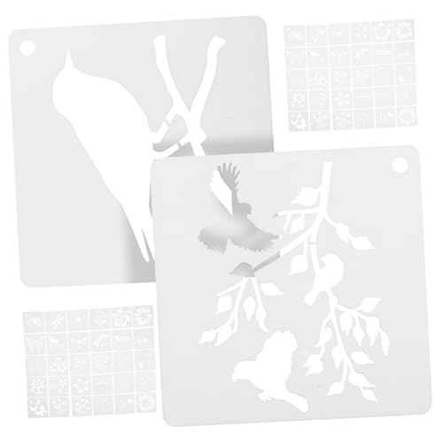 NOLITOY 60 Stück Teiliges DIY Malerschablonen Blumen Schmetterlinge Flexible Wiederverwendbare Kunststoff Schablonen für Wand Karte Bastelarbeiten Sichere Leichte und Langlebige von NOLITOY