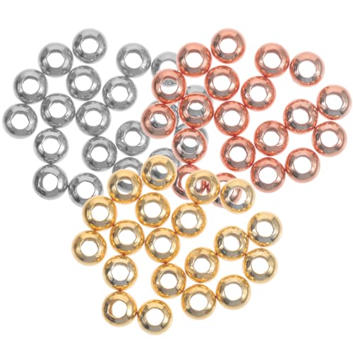 NOLITOY 60 Stück Teiliges Perlenset Spacer Perlen aus Silber für DIY Schmuckherstellung Armbänder Halsketten Ohrringe Basteln Zubehör für Schmuckliebhaber von NOLITOY
