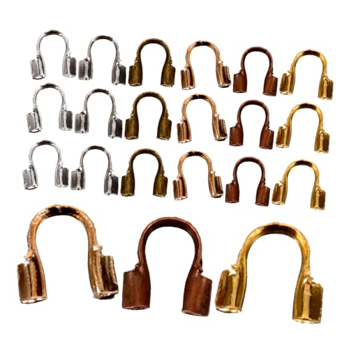 NOLITOY 600 Stück U Förmige Quetschperlen Schmuckzubehör in Bronze Gold Silber Farben für DIY Armband Halskette Schmuckherstellung Einfach zu Bedienen Langlebig von NOLITOY