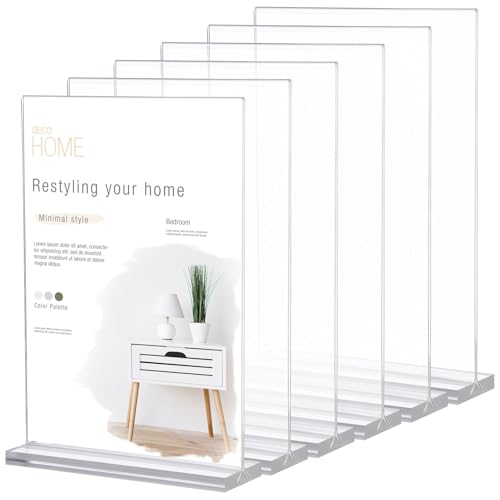 NOLITOY 6Er-Pack Acryl-Schilderhalter Menühalter Transparenter Präsentationsständer Für Dokumente Speisekarten Broschüren Im Büro Restaurant A5 NOLITOY 6Er-Pack Acryl-Schilderhalter Menühalter Transparenter Präsentationsständer Für Dokumente Speisekarten Broschüren Im Büro Restaurant A5 von NOLITOY