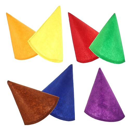 NOLITOY 7 Stück Zwerghut Weihnachtsmütze Vorabend albern Halloween Weihnachtszwergmützen lustig bunt Feenhut Party-Kopfschmuck Elfenhüte Neuheit Hüte Partyhüte für Erwachsene Filzstoff NOLITOY 7 Stück Zwerghut Weihnachtsmütze Vorabend albern Halloween Weihnachtszwergmützen lustig bunt Feenhut Party-Kopfschmuck Elfenhüte Neuheit Hüte Partyhüte für Erwachsene Filzstoff von NOLITOY