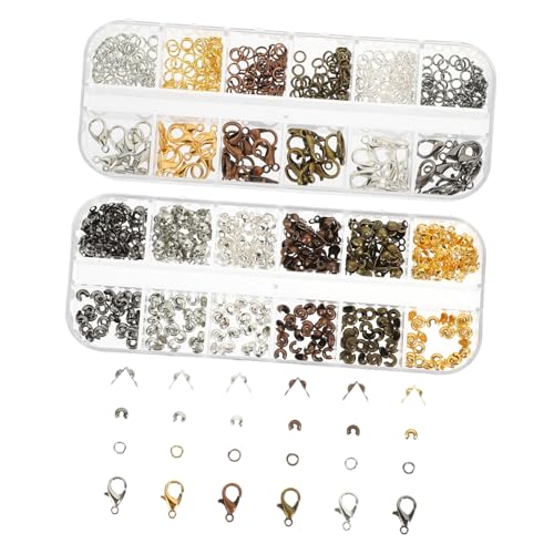 NOLITOY 782 Stück Teiliges DIY Schmuckzubehör mit Bunten Karabinerverschlüssen Langlebige und Zuverlässige Lobster Buckle Quetschröhrchen für Halsketten Armbänder Schlüsselanhänger NOLITOY 782 Stück Teiliges DIY Schmuckzubehör mit Bunten Karabinerverschlüssen Langlebige und Zuverlässige Lobster Buckle Quetschröhrchen für Halsketten Armbänder Schlüsselanhänger von NOLITOY