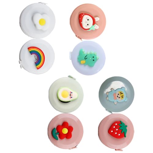 NOLITOY 8 Stck Mini Einziehbares Maßband Cartoon Design Flexibles Tragbares Nähzubehör mit Weichem Material Teiliges für Körper und Handarbeitsmessungen für Schüler und von NOLITOY