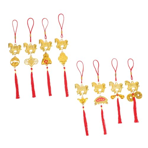 NOLITOY 8 Stück Frühlingsfest Dekorative Hängeschmuck Jahr des Pferdes und Außendekorationen für Festliches NOLITOY 8 Stück Frühlingsfest Dekorative Hängeschmuck Jahr des Pferdes und Außendekorationen für Festliches von NOLITOY