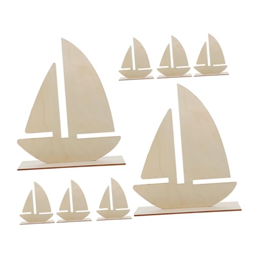 NOLITOY 8 Stück Teiliges DIY Holz Segelboot Bausatz Unvollendetes Modell zum Bemalen mit Schneeflocken für Kreative Nautische Deko und Individuelle Bastelprojekte NOLITOY 8 Stück Teiliges DIY Holz Segelboot Bausatz Unvollendetes Modell zum Bemalen mit Schneeflocken für Kreative Nautische Deko und Individuelle Bastelprojekte von NOLITOY