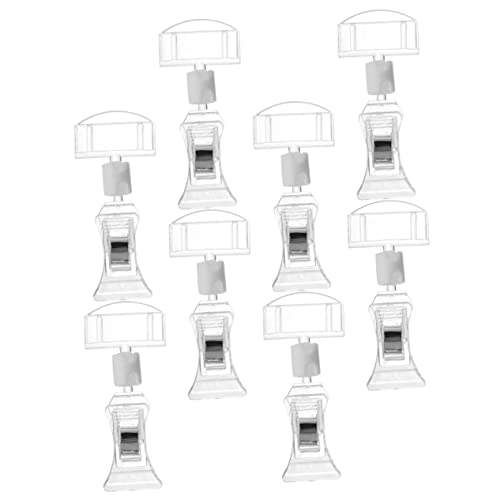 NOLITOY 8 Stück Teiliges Drehbare Preisschildhalter Clips aus Transparente Werbeclip Halter für Einzelhandel Supermarkt Büro Vielseitig Einsetzbar für Schilder Etiketten Namenskarten NOLITOY 8 Stück Teiliges Drehbare Preisschildhalter Clips aus Transparente Werbeclip Halter für Einzelhandel Supermarkt Büro Vielseitig Einsetzbar für Schilder Etiketten Namenskarten von NOLITOY