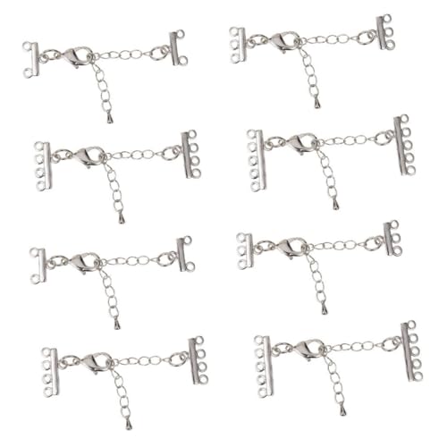 NOLITOY 8 Stück Teiliges Edelstahl Verlängerungsketten für Halsketten Armbänder Schmuckverbinder DIY Zubehör Installieren Praktisch und Langlebig NOLITOY 8 Stück Teiliges Edelstahl Verlängerungsketten für Halsketten Armbänder Schmuckverbinder DIY Zubehör Installieren Praktisch und Langlebig von NOLITOY
