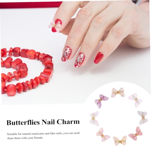 NOLITOY 8 Stück Teiliges Schmetterlinge Nagel Charms aus Resin und Metall Bunte Nageldekorationen für Natürliche und Künstliche Fingernägel Kreative Maniküre Ornamente für DIY Nagelkunst NOLITOY 8 Stück Teiliges Schmetterlinge Nagel Charms aus Resin und Metall Bunte Nageldekorationen für Natürliche und Künstliche Fingernägel Kreative Maniküre Ornamente für DIY Nagelkunst von NOLITOY