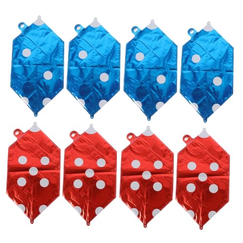 NOLITOY 8 Stück Teiliges Würfel Folienballon Party Dekoration Rote Blaue Würfel Selbstversiegelnde Luftballons für Spielnacht Geburtstag Feier Hintergrund NOLITOY 8 Stück Teiliges Würfel Folienballon Party Dekoration Rote Blaue Würfel Selbstversiegelnde Luftballons für Spielnacht Geburtstag Feier Hintergrund von NOLITOY