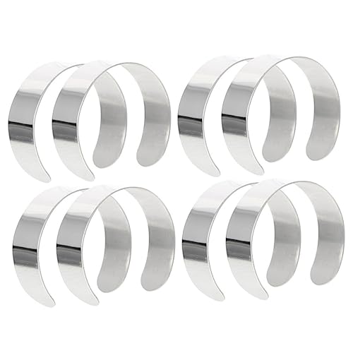 NOLITOY 8Stücke Armband Blanks Teilig Verstellbar für DIY Schmuckherstellung Langlebig Rostfrei zum Gravieren und Personalisieren von Armreifen von NOLITOY