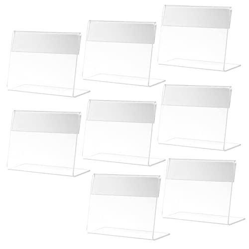 NOLITOY 8Stücke Förmige Acryl Tag Racks Transparente Preisschilder Aufsteller für Supermarkt und Geschäft Stabil und Langlebig für Werbung und Organisation von NOLITOY