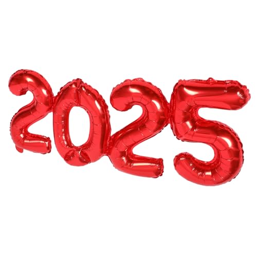 NOLITOY Aluminium Folienballon Stabile Partydeko Rot Neujahrsballons für Silvesterfeier Festliche Zahlen Dekoration für Jahreswechsel Teilig Langlebig und Auffällig NOLITOY Aluminium Folienballon Stabile Partydeko Rot Neujahrsballons für Silvesterfeier Festliche Zahlen Dekoration für Jahreswechsel Teilig Langlebig und Auffällig von NOLITOY