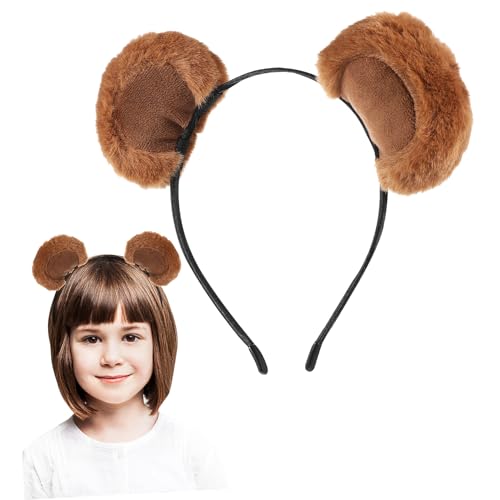 NOLITOY Bärenohren Stirnband Verstellbar Weiches Makeup Haarband für Gesichtswäsche und Hautpflege Niedliches Tierkostüm Accessoire für Damen und Mädchen von NOLITOY