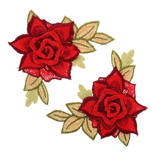 NOLITOY Bestickte Blumen Applikationen zum Aufnähen Stoffpatches in Rot Leichte Langlebige Kleidungsflicken für Jeans Jacken Taschen DIY Mode Zubehör NOLITOY Bestickte Blumen Applikationen zum Aufnähen Stoffpatches in Rot Leichte Langlebige Kleidungsflicken für Jeans Jacken Taschen DIY Mode Zubehör von NOLITOY