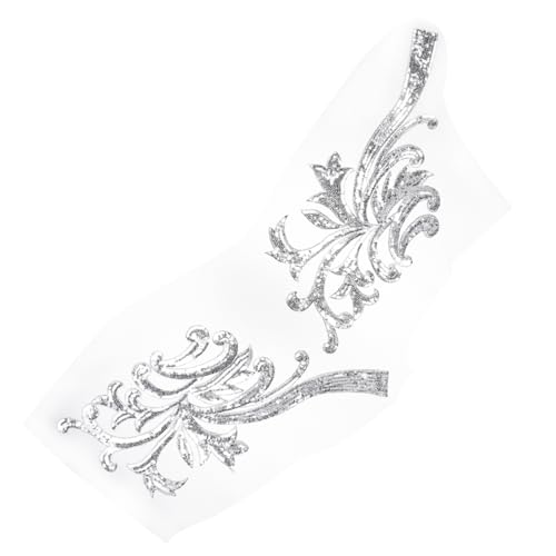 NOLITOY Bestickter Pailletten Blumen Aufnäher Stickerei Patch Silber für Kleidung DIY Tanzkostüm Zubehör Klare Farben Langlebig Bekleidungsverschönern NOLITOY Bestickter Pailletten Blumen Aufnäher Stickerei Patch Silber für Kleidung DIY Tanzkostüm Zubehör Klare Farben Langlebig Bekleidungsverschönern von NOLITOY