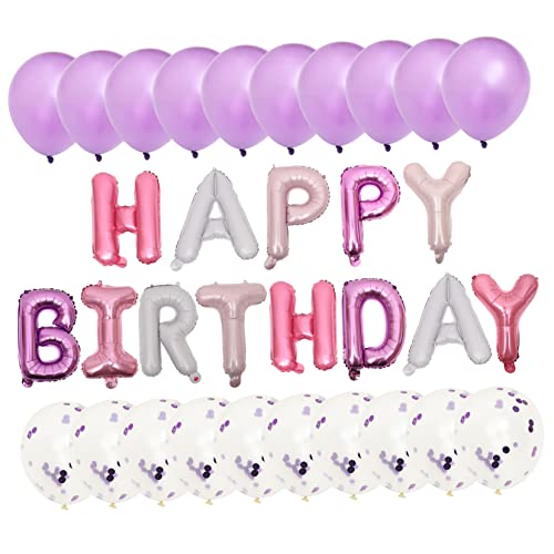 NOLITOY Party Balloons Celebration – Set Mit Happy Birthday-luftballons Mit Dekorationen Aus Aluminiumfolie von NOLITOY