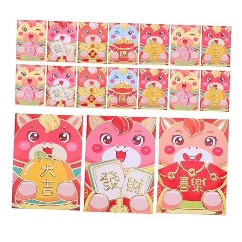 NOLITOY Chinesische Neujahrsumschläge Rote Lucky Money Bags mit Pferdemotiv Traditionelle Hongbao für Frühlingsfest Festliche Geldumschläge im Cartoon Stil Verschenken NOLITOY Chinesische Neujahrsumschläge Rote Lucky Money Bags mit Pferdemotiv Traditionelle Hongbao für Frühlingsfest Festliche Geldumschläge im Cartoon Stil Verschenken von NOLITOY