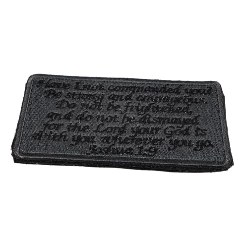 NOLITOY Christlicher Bibelzitat Aufnäher Patch Besticktes DIY Kleidungsstück Stickerei Applikation für Jacken Taschen Hüte Schuhe Schwarz NOLITOY Christlicher Bibelzitat Aufnäher Patch Besticktes DIY Kleidungsstück Stickerei Applikation für Jacken Taschen Hüte Schuhe Schwarz von NOLITOY