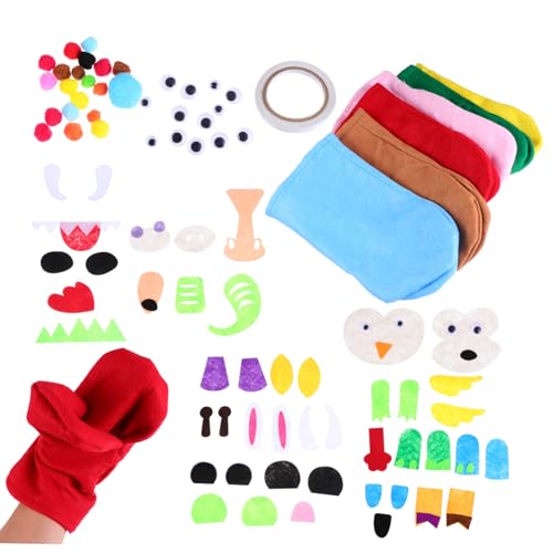 NOLITOY DIY Handpuppen Bastelset für Vorgefertigte Filzvorlagen Fördert Kreativität Feinmotorik und Vorstellungskraft Interaktives Lernspielzeug für Jungen und Mädchen NOLITOY DIY Handpuppen Bastelset für Vorgefertigte Filzvorlagen Fördert Kreativität Feinmotorik und Vorstellungskraft Interaktives Lernspielzeug für Jungen und Mädchen von NOLITOY