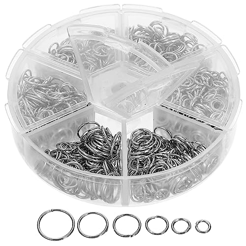 NOLITOY DIY Schmuckzubehör Sprungringe für Handgefertigte Ohrringe und Armbänder Hochwertige Metallringe Rostfrei und Langlebig für Kreative Projekte von NOLITOY