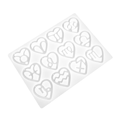NOLITOY DIY Silikonform Herzform Sternzeichen Schmuck Gießform mit Anhängerloch für Resin Anhänger Schlüsselanhänger Basteln Geschenkidee für Anfänger und Profis NOLITOY DIY Silikonform Herzform Sternzeichen Schmuck Gießform mit Anhängerloch für Resin Anhänger Schlüsselanhänger Basteln Geschenkidee für Anfänger und Profis von NOLITOY