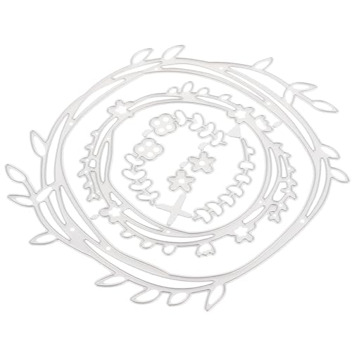 NOLITOY DIY Wreath Design Cutting Die Carbonstahl Stanzform für Scrapbooking und Papierhandwerk für Kreative Bastelprojekte Langlebig und Sicher der Anwendung von NOLITOY