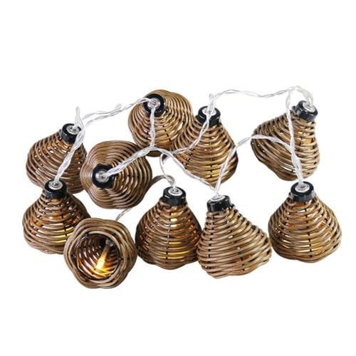 NOLITOY Dekorative Lichterkette mit Imitations rattanbällen LED Warmweiß für Innen Außen Flexible Einfache Installation für Schlafzimmer Garten Hochzeit Romantische Atmosphäre NOLITOY Dekorative Lichterkette mit Imitations rattanbällen LED Warmweiß für Innen Außen Flexible Einfache Installation für Schlafzimmer Garten Hochzeit Romantische Atmosphäre von NOLITOY