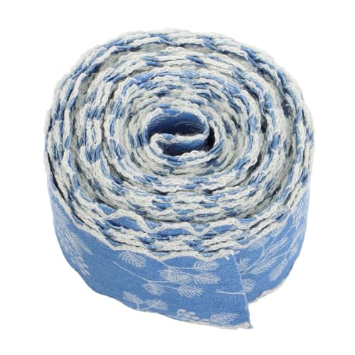NOLITOY Denim Ribbon mit Gewelltem Spitzenrand Breit Yards für Diy Kleidung Haarschleifen Kopfbedeckungen und Schuhdekorationen Vielseitig und von NOLITOY