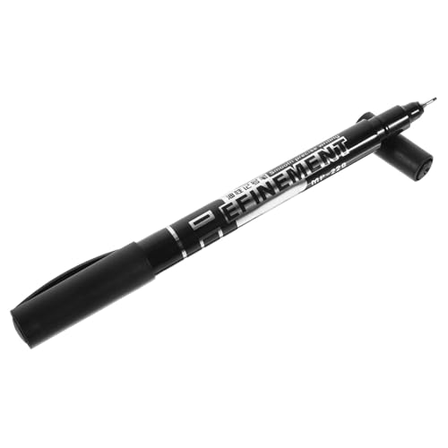 NOLITOY Doppelkopf Permanentmarker Schwarz Schnelltrocknender Markierstift mit Kunststoffclip Nachfüllbar Für Glas Leder Kunststoff Metall Tragbarer Wasserfester Filzstift NOLITOY Doppelkopf Permanentmarker Schwarz Schnelltrocknender Markierstift mit Kunststoffclip Nachfüllbar Für Glas Leder Kunststoff Metall Tragbarer Wasserfester Filzstift von NOLITOY