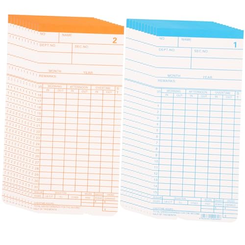 NOLITOY Double sided Attendance Cards Bürobedarf Zeiterfassung Stempelkarten Flexibles Design Platzsparend Langlebiges Papier NOLITOY Double sided Attendance Cards Bürobedarf Zeiterfassung Stempelkarten Flexibles Design Platzsparend Langlebiges Papier von NOLITOY