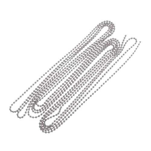 NOLITOY Edelstahl Kugelkette Durchmesser mit Kugelkettenverbindern Verstellbare Metallperlenkette für Schlüsselanhänger Hundemarken und Schmuckherstellung NOLITOY Edelstahl Kugelkette Durchmesser mit Kugelkettenverbindern Verstellbare Metallperlenkette für Schlüsselanhänger Hundemarken und Schmuckherstellung von NOLITOY