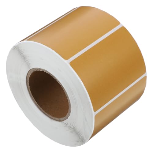 NOLITOY Etiketten Selbstklebend Rolle Braun Sensitives Papier Klare Druckeretiketten Vielseitig Beschriftbar für Versand Paketverwaltung Büro Zuhause von NOLITOY